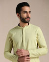 Lime Green Chikankari Kurta Set image number 0